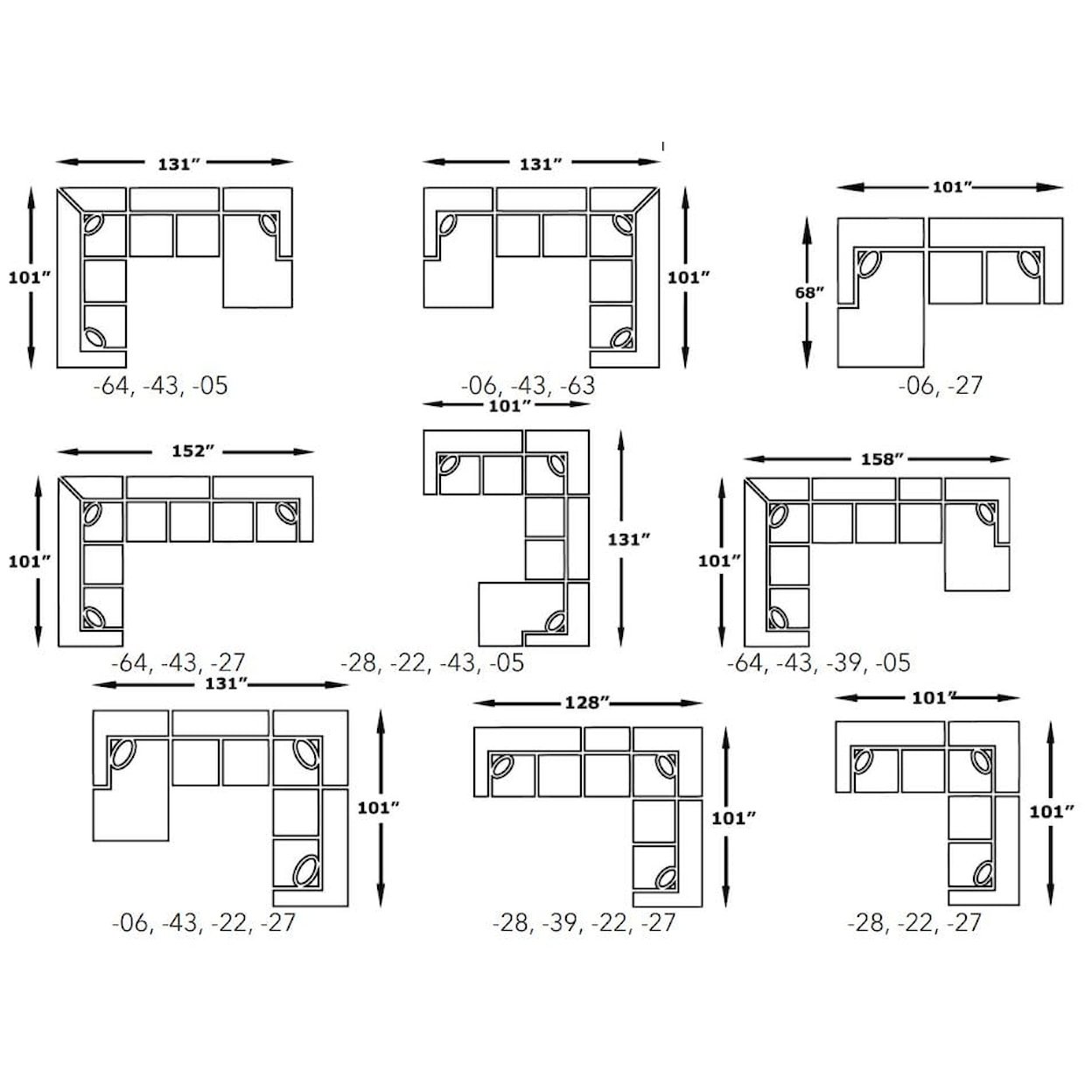 England Rubix Sectional