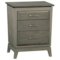 Contemporary 3-Drawer Nightstand