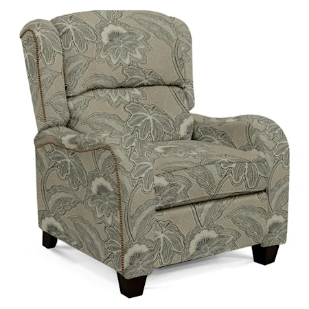 Hi-Leg Recliner with Nailhead Trim