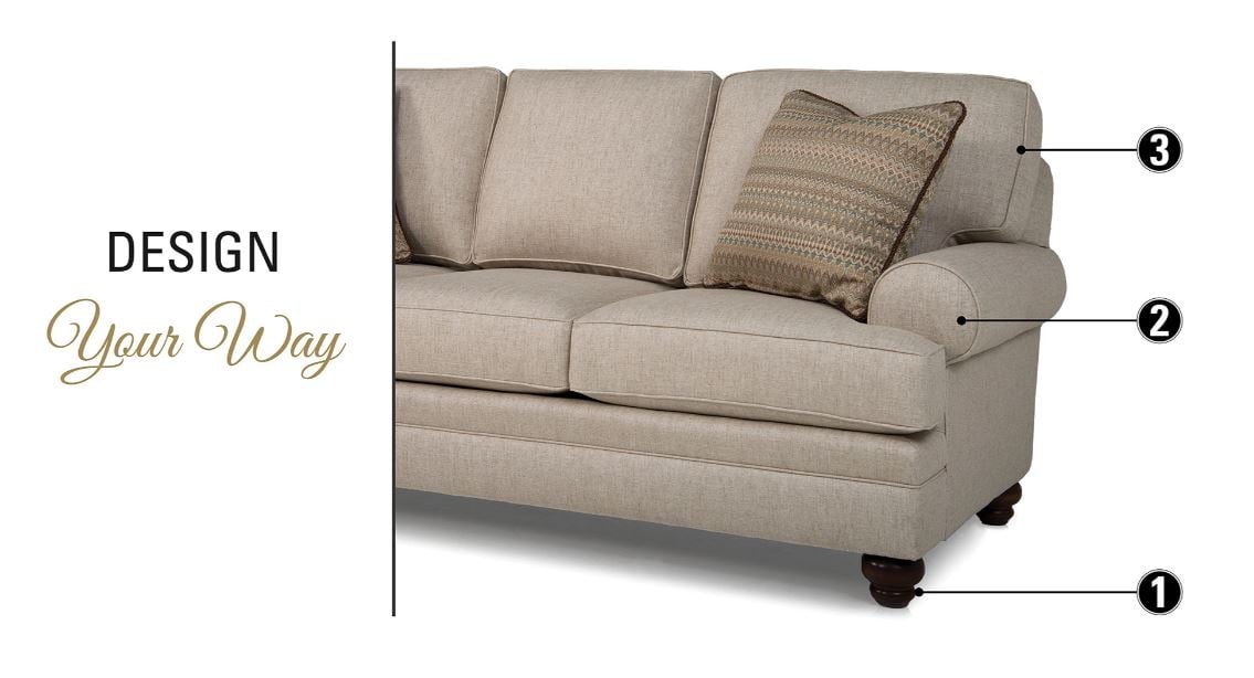 Smith Brothers Build Your Own 5000 Series Marlo Customizable Sectional