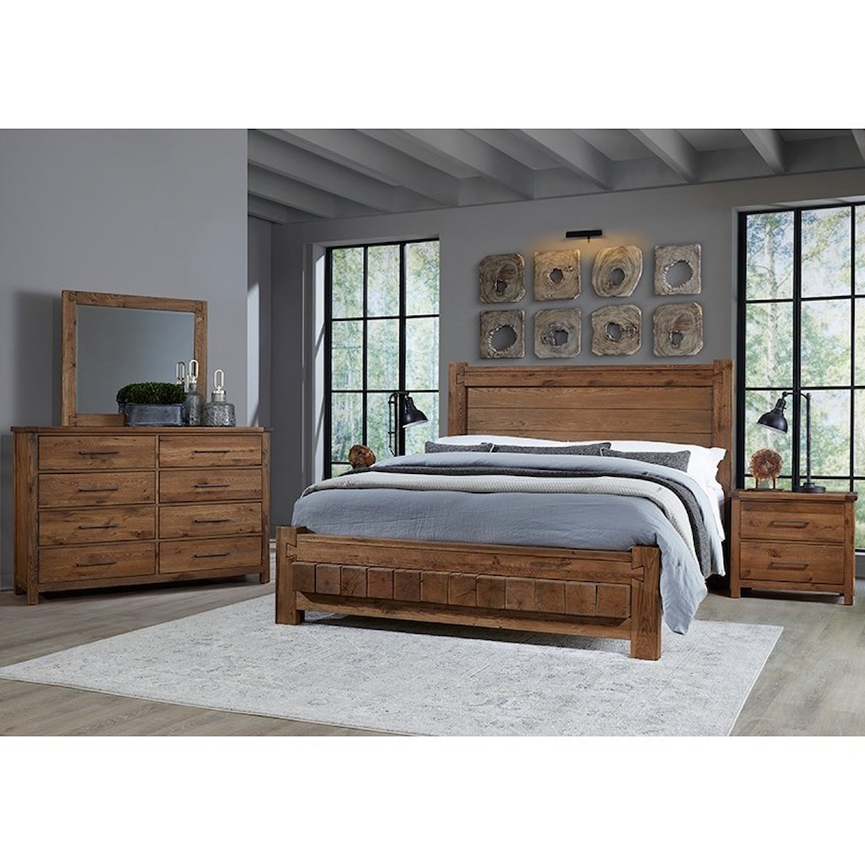 Vaughan-Bassett Denver King Poster Block Bed