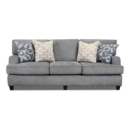 Sofa with Rounded Track Arms