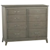 Whittier Wood Ellison. 50"W 8-Drawer Dresser