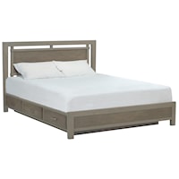 Contemporary King Panel Storage Bed