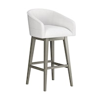 Barrel Adjustable Height Swivel Stool