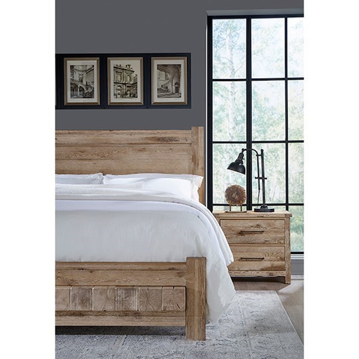 Vaughan-Bassett Denver King Poster Block Bed