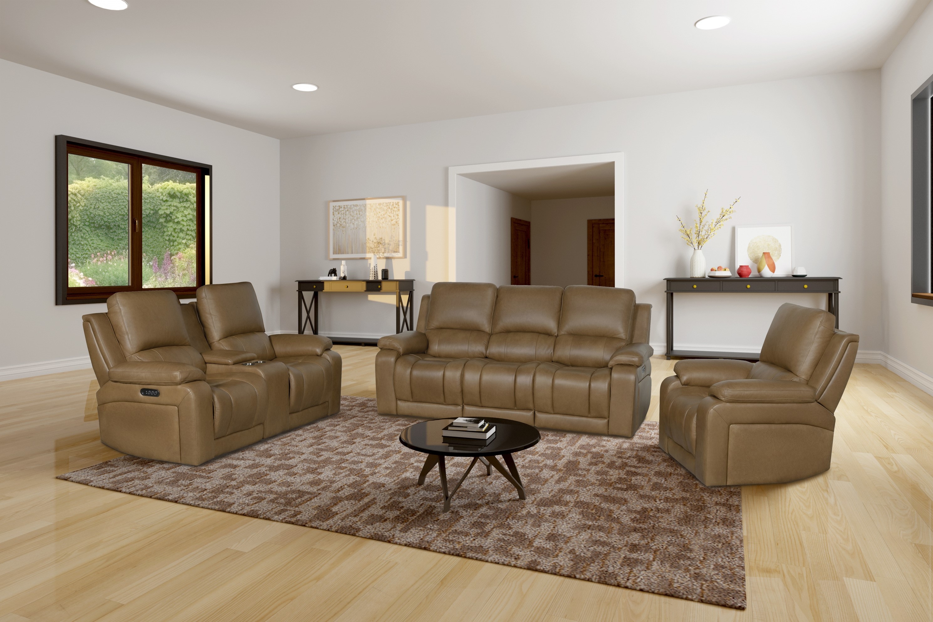 Power Headrest+Lumbar Reclining Sofa