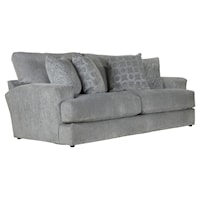 Two-Cushion Sofa with Four Accent Pillows