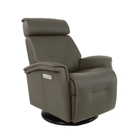 Large Power Headrest & Lumbar Swivel Recliner