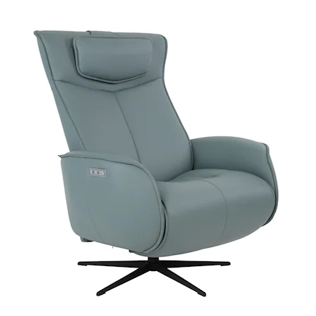Large Power Swivel Recliner with Adjustable Headrest