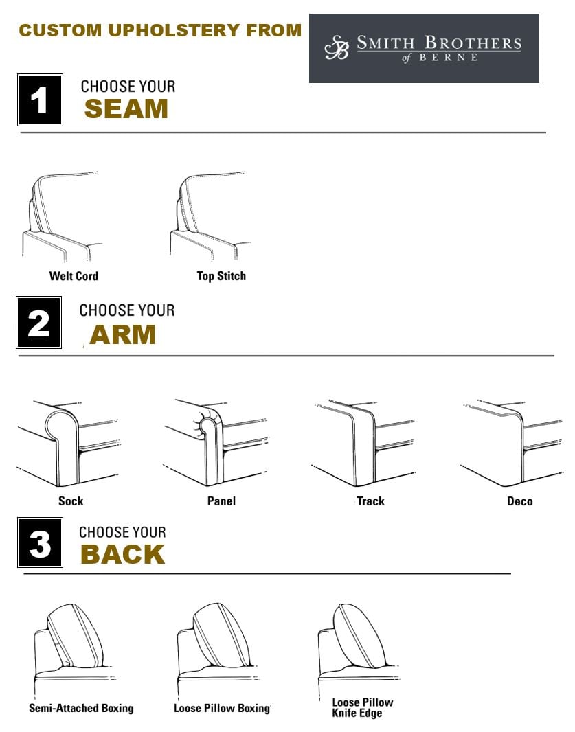 Smith Brothers Build Your Own 8000 Warner Customizable Sofa
