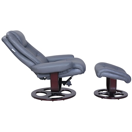 Pedestal Reclining Chair+Ottoman