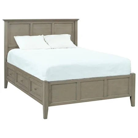 Transitional Queen Storage Bed