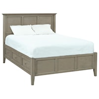 Transitional Queen Storage Bed