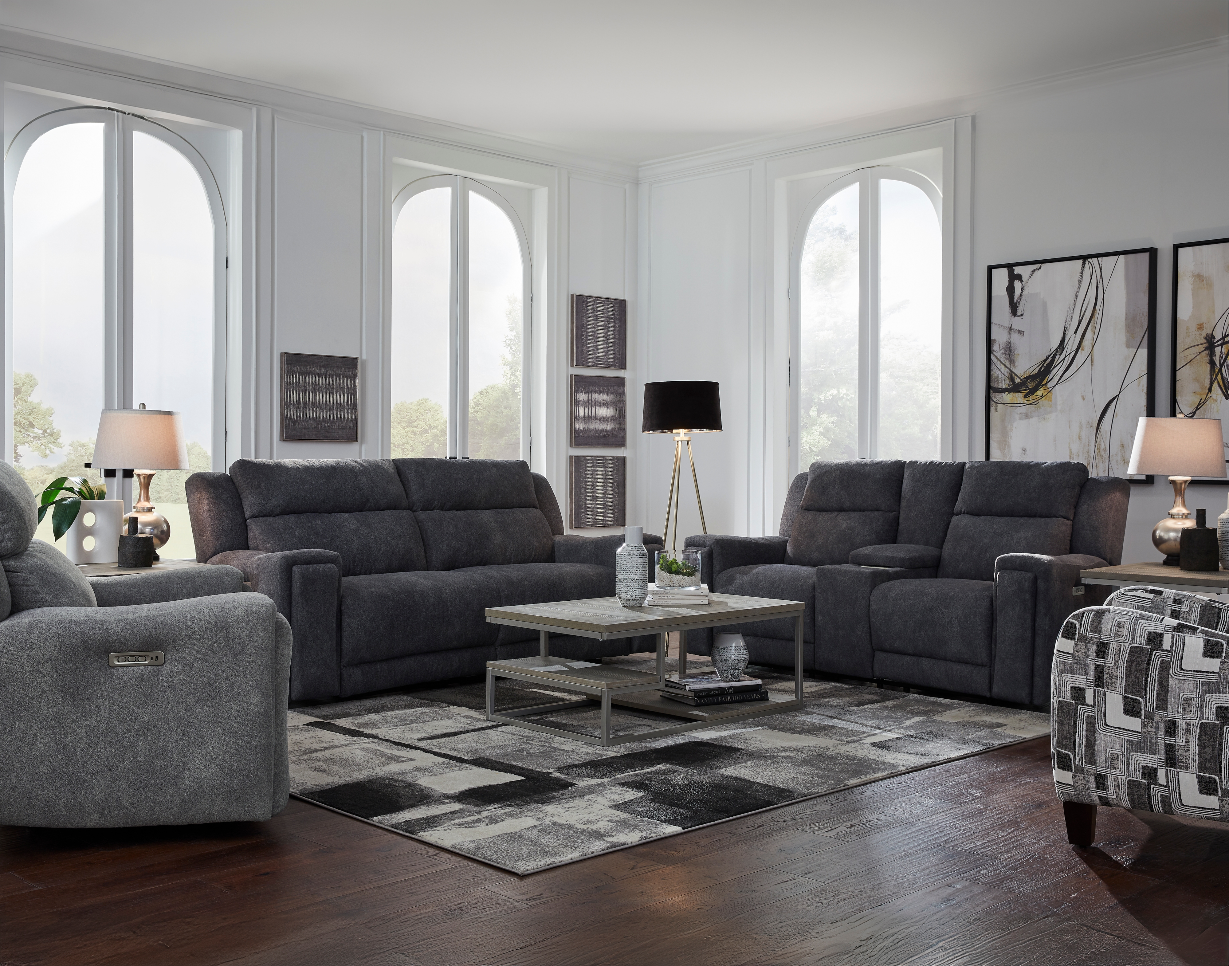 Power Headrest &amp; Lumbar Reclining Console