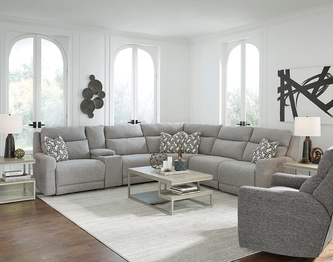Power Headrest Reclining Sectional