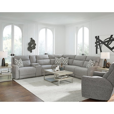 Power Headrest Reclining Sectional