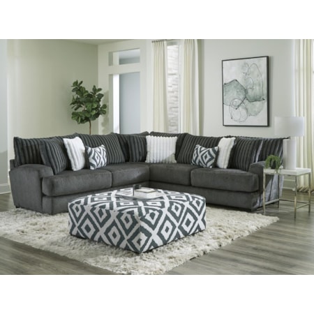 Gunmetal 2 Piece Sectional