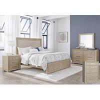 7-PC Bedroom Group with 3-PC King Bed, Dresser, Mirror, Chest and Nightstand