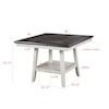 Crown Mark Manning Counter Height Table, Bench and 4 Chairs