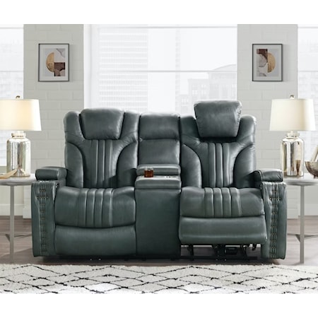 Power Recliner Loveseat with Console