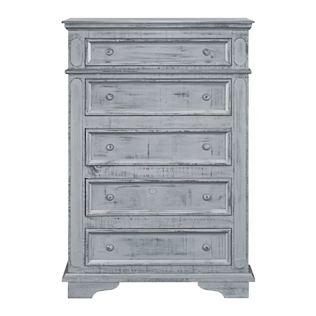 Transitional Chest with Five Drawers