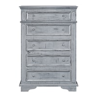 Transitional Chest with Five Drawers