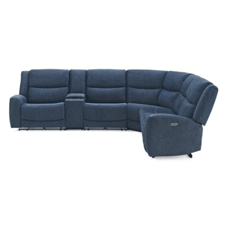 6-Pc Power Sectional with Adj Headrest