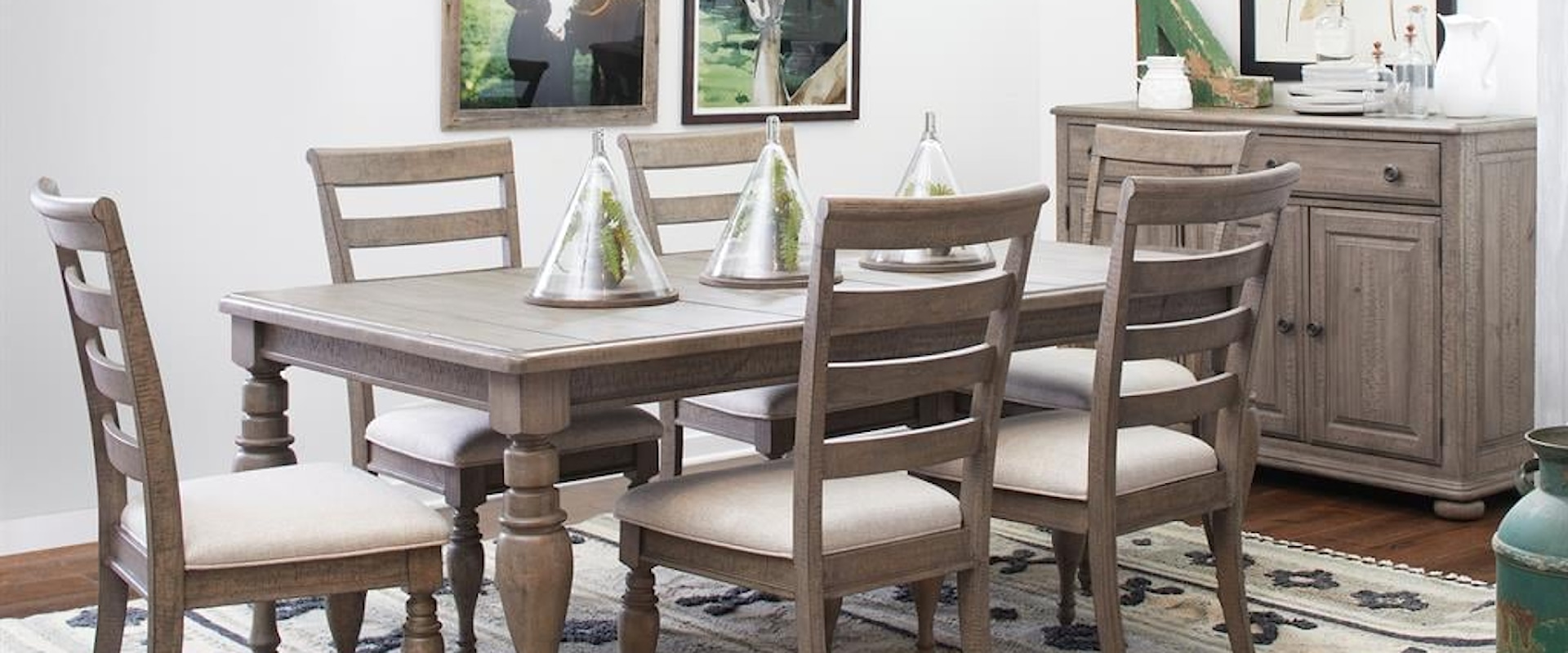 7-Pc Dining Group Including Table and 6 Side Chairs