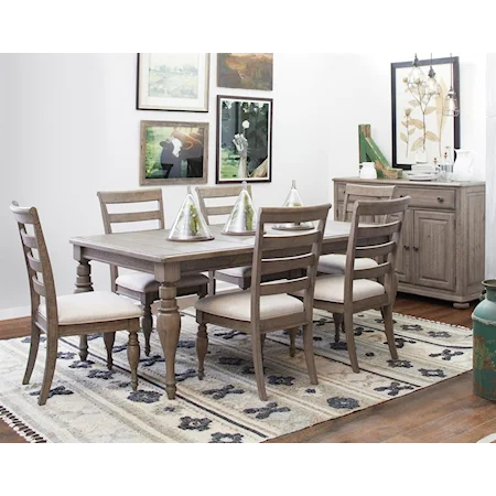 7-Pc Dining Group Including Table and 6 Side Chairs