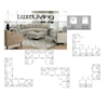 Fusion Furniture 7004 DURANGO PEWTER 6-Pc Modular Sectional