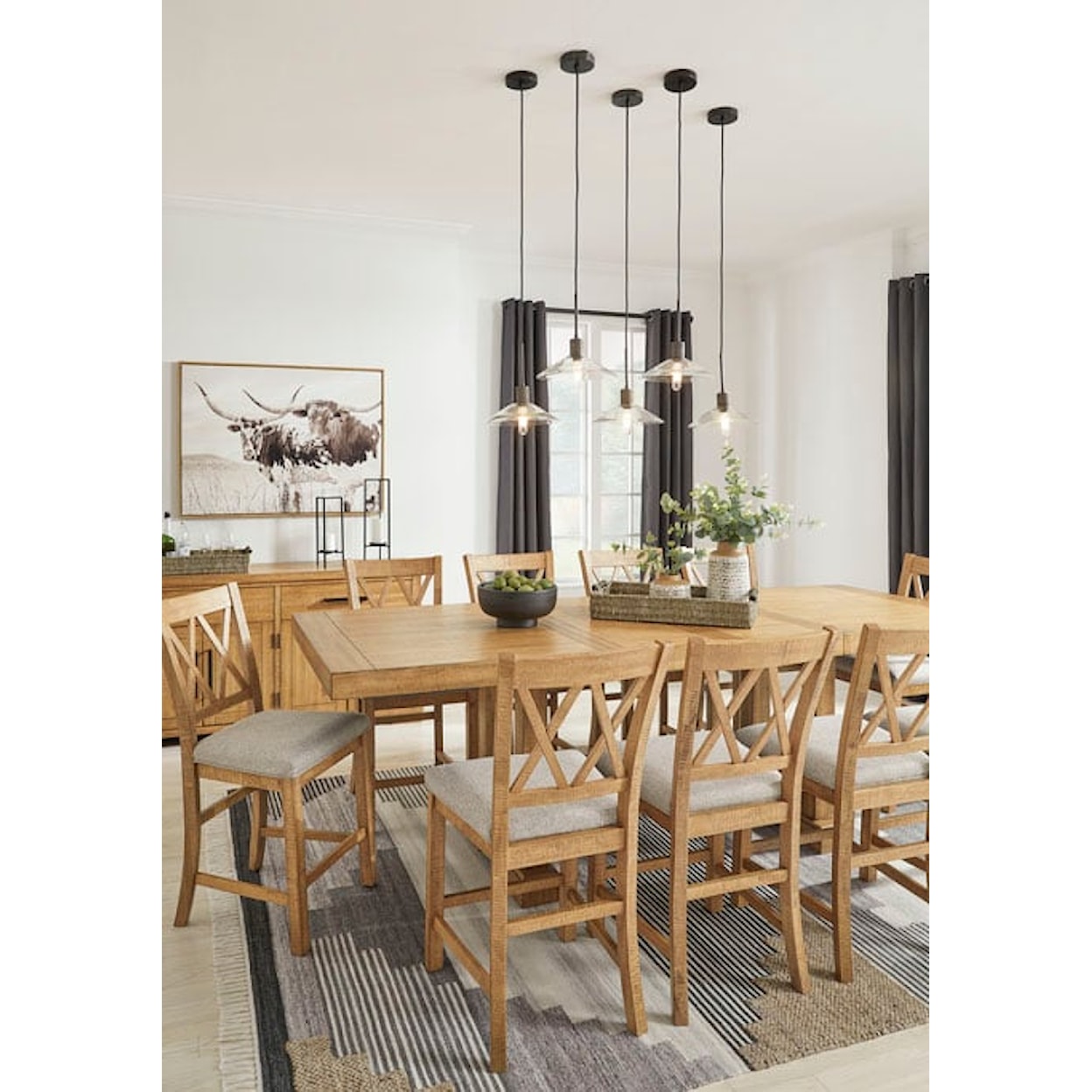 Signature Design by Ashley Havonplane 6-PC Counter Height Dining Group