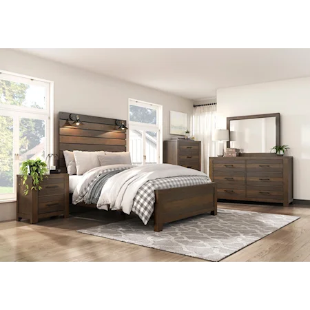 7-Pc Queen Rustic Bedroom Group