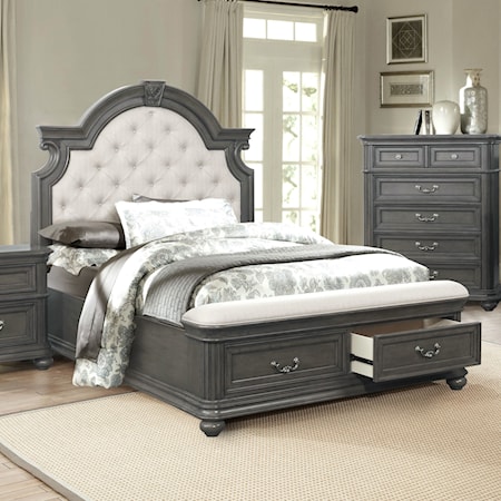 Queen Upholstery Storage Bed