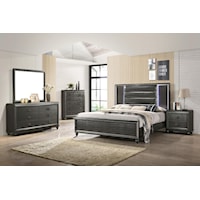Dresser, Mirror, Chest and Nightstand and Complete 3 Pc Twin Bed