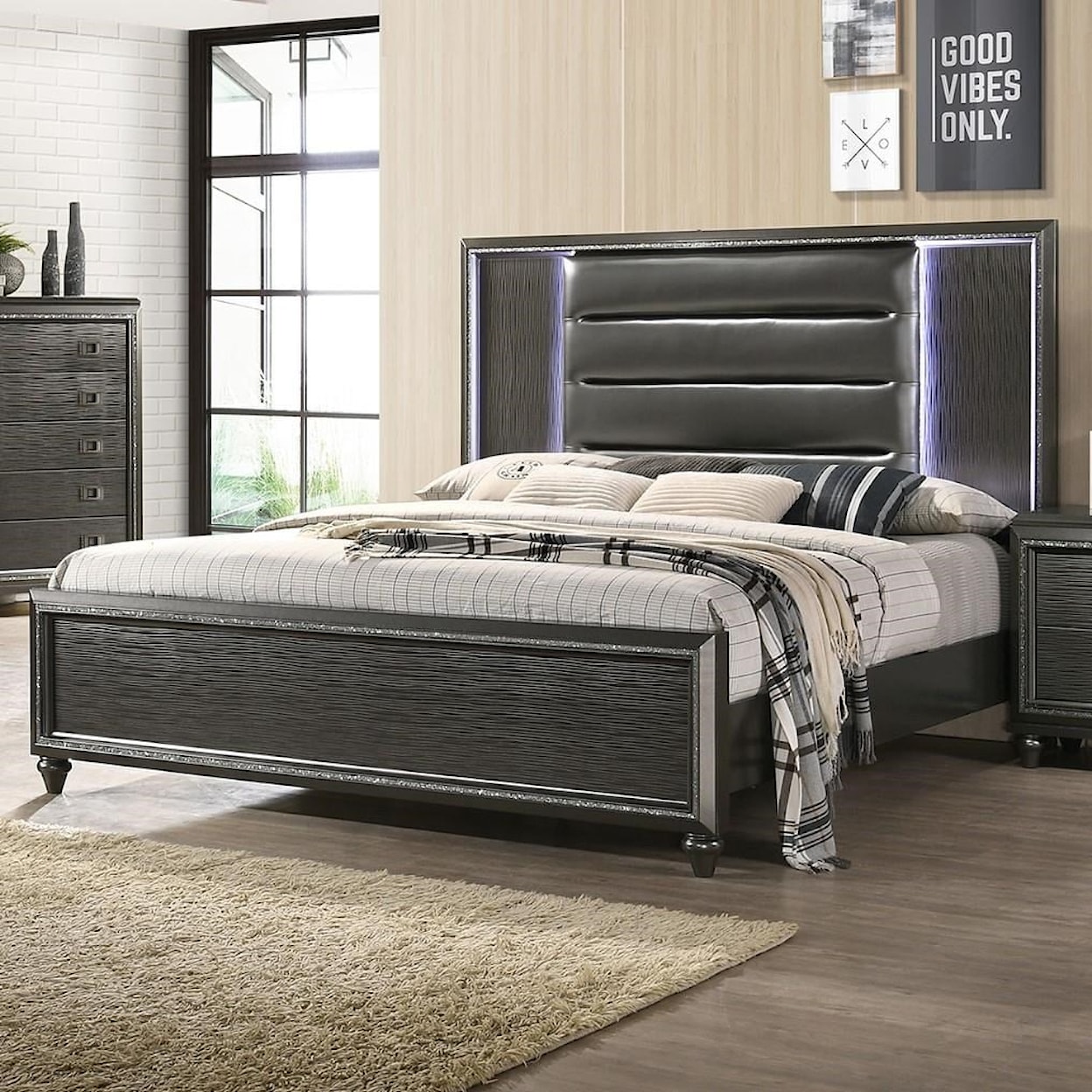 Elements Moonstone Twin Upholstered Bed