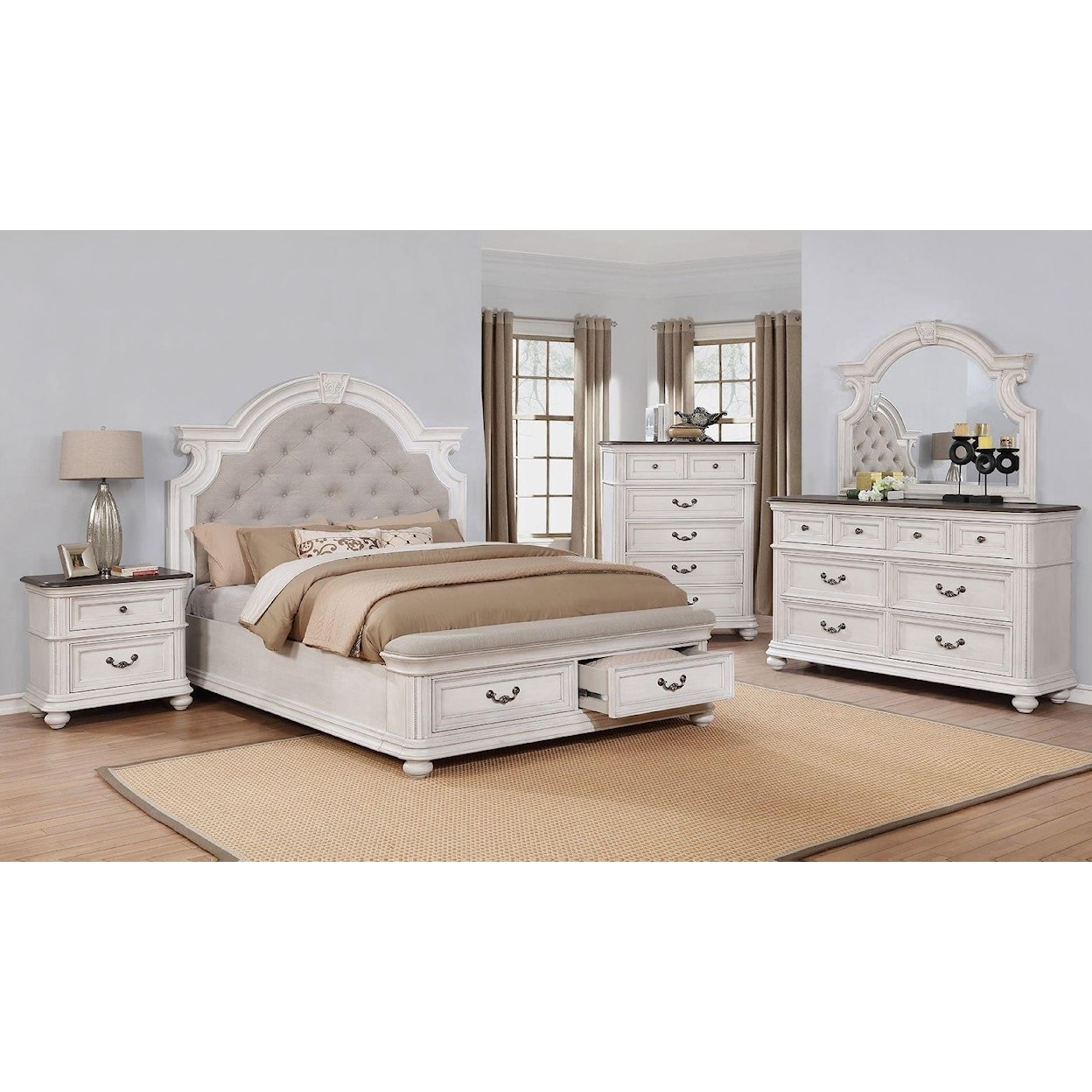 Avalon West Chester King Upholstery Storage Bed