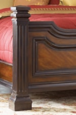 Solid Bed Posts with Fluted Detailing as well as Sloped Footboard