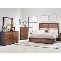 Dresser, Mirror and Complete 3 Pc King Bed