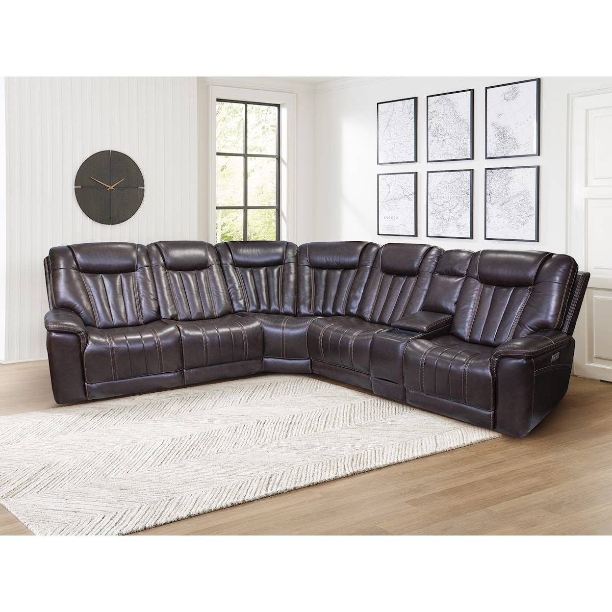 Signature Design by Ashley Corklan 6-Piece Leather Power Recliner