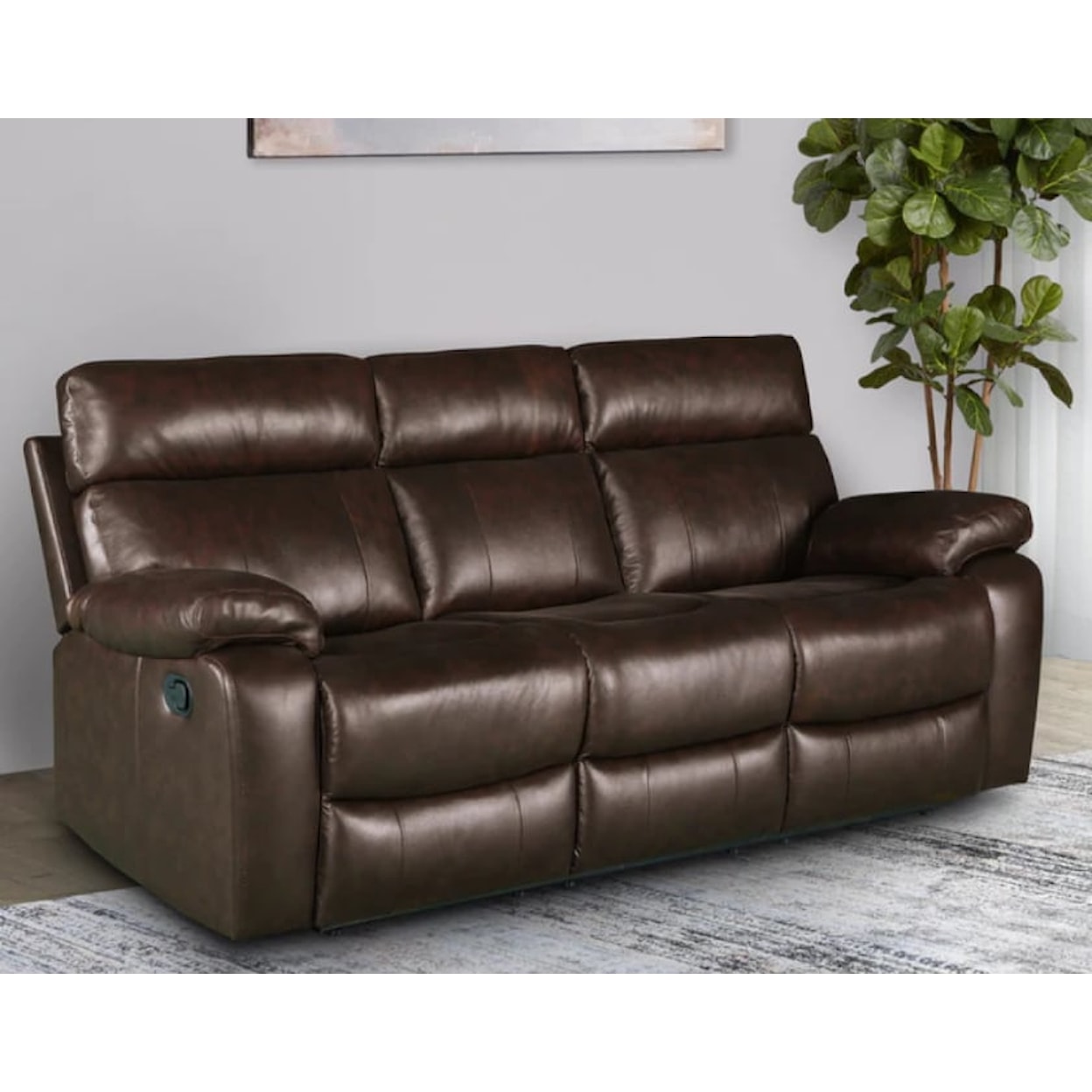Dealer Brand Abbyson Kempton Leather Reclining Sofa