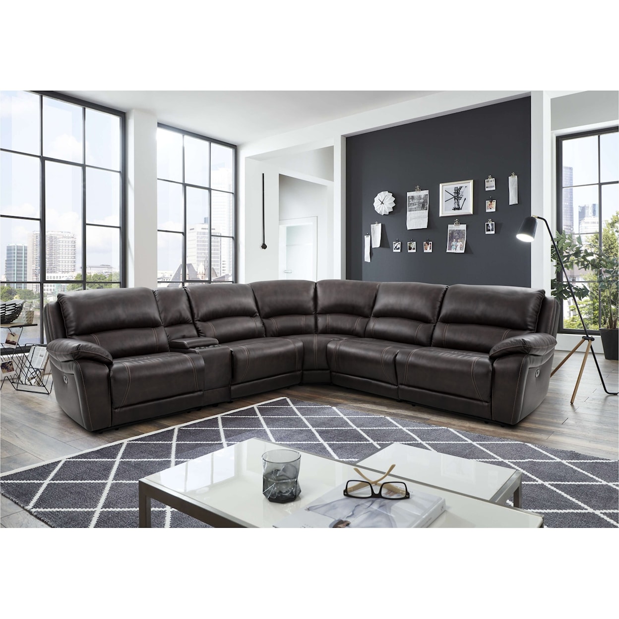 Cheers UXW8532 6-PC Power Reclining Sectional