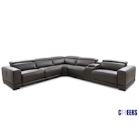 7-PC Power Reclining Sectional with Power Headrests and 2 Consoles with USB Ports