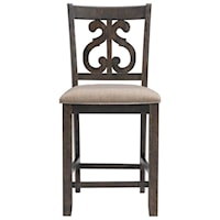 Counter Height Chair Swirl Back Chair Set