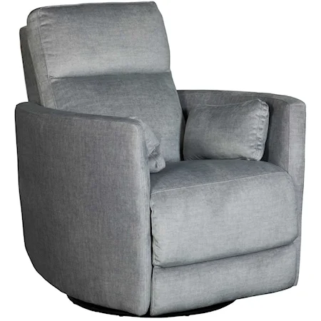 Swivel Barrel Recliner with Pillows