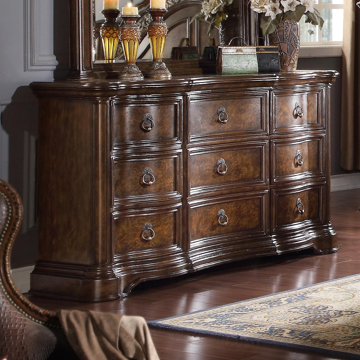 Home Insights Pantheon Dresser with Marble Inserts