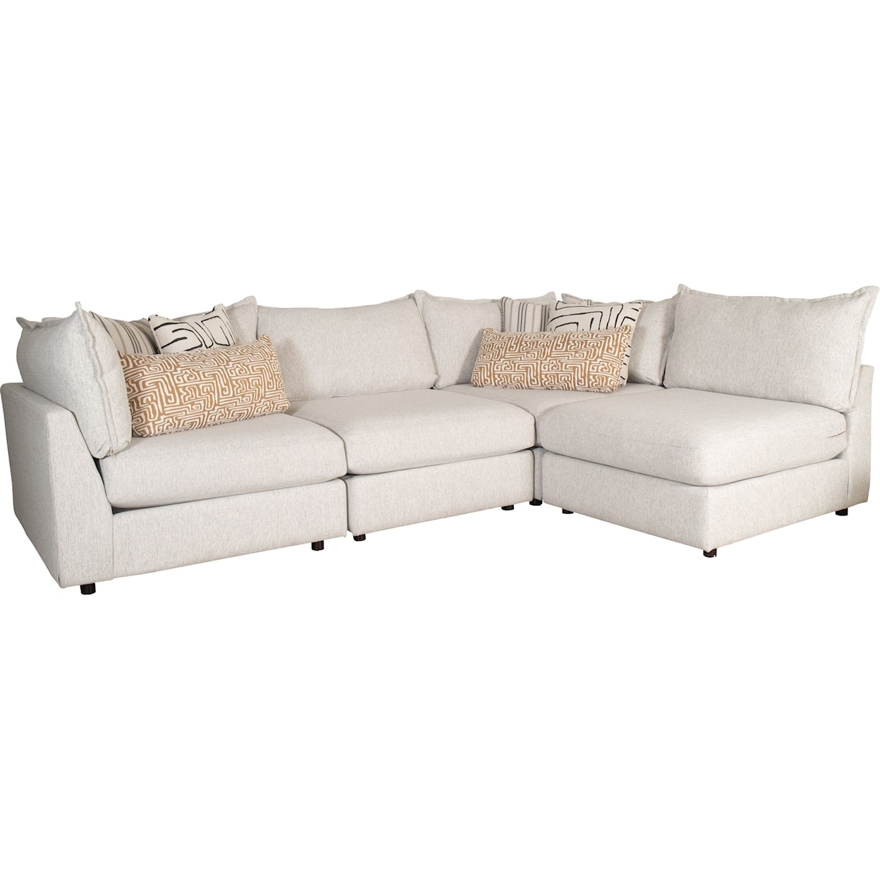 Fusion Furniture 7004 DURANGO PEWTER Corner Sectional Chair