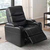 Power Reclining Chair with Power Headrest, USB Port, Cup Holder Storage Arms and LED Light