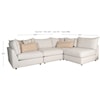 Fusion Furniture 7004 DURANGO PEWTER Sectional Sofas