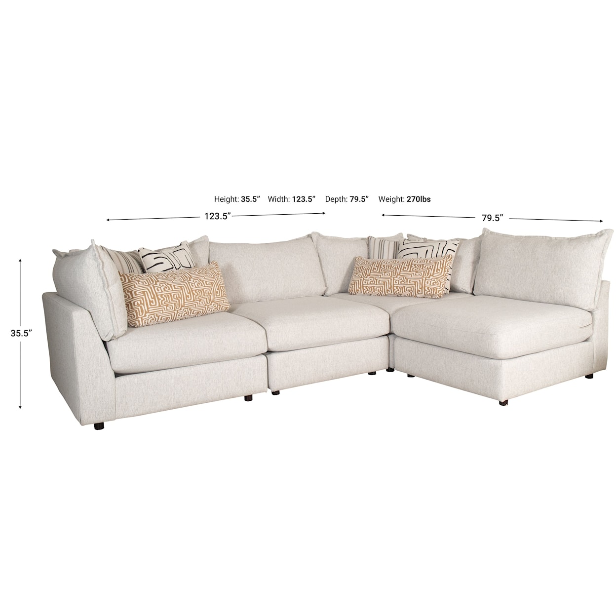 Fusion Furniture 7004 DURANGO PEWTER Sectional Sofas